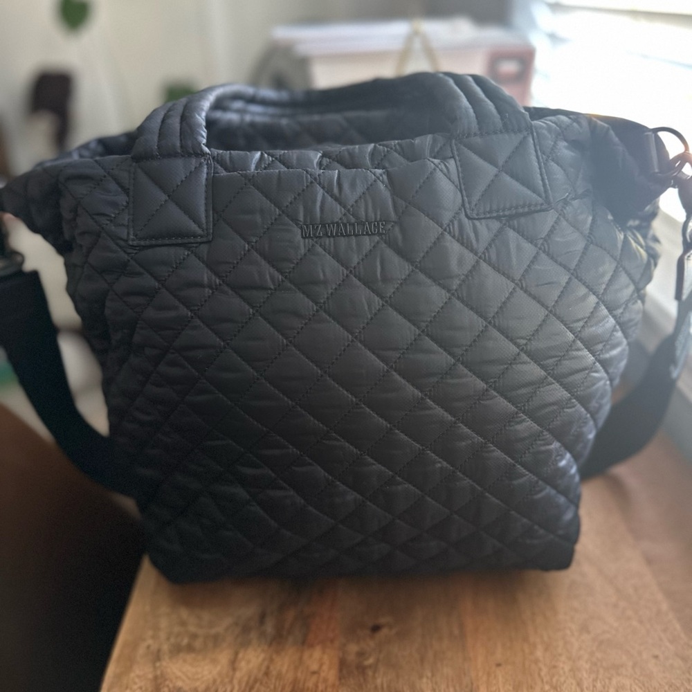 MZ Wallace  Black Medium Metro Tote Deluxe